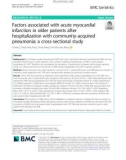 Factors associated with acute myocardial infarction in older patients after hospitalization with community-acquired pneumonia: A cross-sectional study