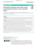 Associations between post-stroke motor and cognitive function: A cross-sectional study