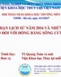 Báo cáo: Mặn hạn lịch sử năm 2016 và những cảnh báo đối với đồng bằng sông Cửu Long