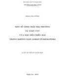 Luận án Tiến sĩ Toán học: Một số tính chất địa phương và toàn cục của mặt đối chiều hai trong không gian Lorentz- Minkowski