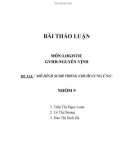 Báo cáo: Mô hình scor trong chuỗi cung ứng