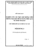 Nghiên cứu cấu trúc hệ thống viễn thông mặt đất để sử dụng hiệu quả vệ tinh vinasat ( nội dung 3)