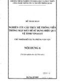 Nghiên cứu cấu trúc hệ thống viễn thông mặt đất để sử dụng hiệu quả vệ tinh vinasat (quyển 6)