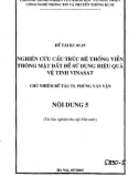 Nghiên cứu cấu trúc hệ thống viễn thông mặt đất để sử dụng hiệu quả vệ tinh vinasat ( quyển 5)