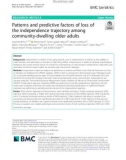 Patterns and predictive factors of loss of the independence trajectory among community-dwelling older adults