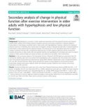 Secondary analysis of change in physical function after exercise intervention in older adults with hyperkyphosis and low physical function