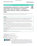 Individualized predictions of early isolated distal deep vein thrombosis in patients with acute ischemic stroke: A retrospective study