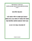 Luận văn Thạc sĩ Kinh tế: Cấu trúc vốn và hiệu quả hoạt động của các công ty niêm yết trên thị trường chứng khoán Việt Nam - Nguyễn Thị Bắc