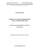 Tóm tắt luận án Tiến sĩ Kỹ thuật: Nghiên cứu và phát triển hệ thống năng lượng điện mặt trời