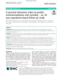 A practical laboratory index to predict institutionalization and mortality – an 18- year population-based follow-up study