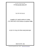 Luận văn Thạc sĩ Công nghệ sinh học: Nghiên cứu nhân giống in vitro cây Thổ nhân sâm (Talinum crassifolium Willd)