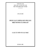 Luận án Tiến sĩ Luật học: Pháp luật về chống bán phá giá hiện hành của Hoa Kỳ