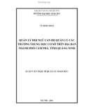 Luân văn Thạc sĩ Quản lý giáo dục: Quản lý đội ngũ cán bộ quản lý các trường trung học cơ sở trên địa bàn thành phố Cẩm Phả, tỉnh Quảng Ninh