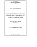 Luận văn Thạc sĩ Lịch sử: Quan hệ giữa tỉnh Savannakhet và Salavan của CHDCND Lào với tỉnh Quảng Trị (1989-2014)