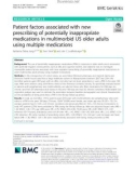 Patient factors associated with new prescribing of potentially inappropriate medications in multimorbid US older adults using multiple medications