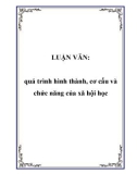 Luận văn: Quá trình hình thành, cơ cấu và chức năng của xã hội học