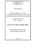 Luận văn Thạc sĩ Hóa học: Tổng hợp, nghiên cứu cấu trúc và thăm dò hoạt tính sinh học của phức Fe(III) với 4-phenylthiosemicacbazon salixylandehit