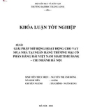 Khóa luận tốt nghiệp chuyên ngành Ngân hàng: Giải pháp mở rộng cho vay mua nhà tại Ngân hàng thương mại Cổ phần Hàng hải Việt Nam Maritime Bank – Chi nhánh Hà Nội