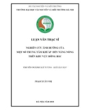 Luận văn Thạc sĩ Khí tượng - Khí hậu học: Nghiên cứu ảnh hưởng của một số trung tâm khí áp đến nắng nóng trên khu vực Đông Bắc