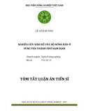 Tóm tắt Luận án tiến sĩ Kinh tế: Nghiên cứu sinh kế của hộ nông dân ở vùng ven thành phố Nam Định