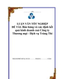 ĐỀ TÀI: Bán hàng và xác định kết quả kinh doanh cuả Công ty Thương mại - Dịch vụ Tràng Thi