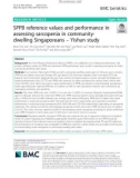 SPPB reference values and performance in assessing sarcopenia in communitydwelling Singaporeans – Yishun study