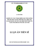 Luận án tiến sĩ: Nghiên cứu thực trạng nhiễm giun tròn đường tiêu hóa, một số đặc điểm sinh học, bệnh học do giun dạ dày gây ra ở lợn, biện pháp phòng trị tại ba tỉnh miền núi phía Bắc Việt Nam