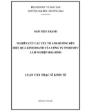 Luận văn Thạc sĩ Kinh tế: Nghiên cứu các yếu tố ảnh hưởng đến hiệu quả kinh doanh của công ty TNHH MTV Lâm nghiệp Hòa Bình