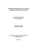 Doctoral thesis of Philosophy: Australian managed funds: investment strategies and property allocation