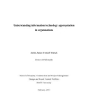 Doctoral thesis of Philosophy: Understanding information technology appropriation in organisations