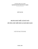 Luận văn Thạc sĩ Khoa học: Phương pháp chiếu giải bài toán bất đẳng thức biến phân giả đơn điệu mạnh