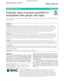 Predictive value of geriatric-quickSOFA in hospitalized older people with sepsis