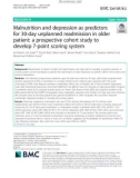 Malnutrition and depression as predictors for 30-day unplanned readmission in older patient: A prospective cohort study to develop 7-point scoring system