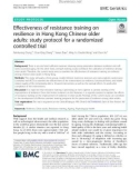 Effectiveness of resistance training on resilience in Hong Kong Chinese older adults: Study protocol for a randomized controlled trial