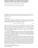 POSITIVE PERIODIC SOLUTIONS OF FUNCTIONAL DISCRETE SYSTEMS AND POPULATION MODELS YOUSSEF N. RAFFOUL