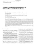 Báo cáo hóa học: Towards a Fraud-Prevention Framework for Software Deﬁned Radio Mobile Devices