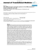 báo cáo hóa học: MicroRNA and gene expression patterns in the differentiation of human embryonic stem cells