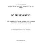 Luận văn Thạc sĩ Khoa học máy tính: Ứng dụng phân cụm dữ liệu trong quản lý bảo hiểm tại Công ty Bảo Việt nhân thọ Hà Nội