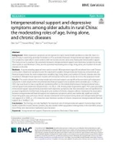 Intergenerational support and depressive symptoms among older adults in rural China: The moderating roles of age, living alone, and chronic diseases