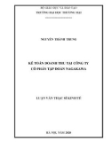 Luận văn Thạc sĩ Kinh tế: Kế toán doanh thu tại Công ty cổ phần tập đoàn Nagakawa