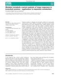 Báo cáo khoa học: Modular metabolic control analysis of large responses in branched systems – application to aspartate metabolism