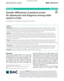 Gender differences in positive screen for depression and diagnosis among older adults in Chile