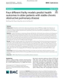 Four different frailty models predict health outcomes in older patients with stable chronic obstructive pulmonary disease