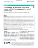 Timed up and go test predicts mortality in older adults in Peru: A population-based cohort study