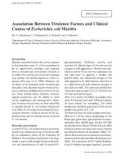 Báo cáo khoa học: Association Between Virulence Factors and Clinical Course of Escherichia coli Mastitis