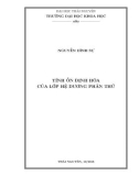 Luận văn Thạc sĩ Toán học: Tính ổn định hóa của lớp hệ dương phân thứ