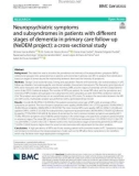 Neuropsychiatric symptoms and subsyndromes in patients with different stages of dementia in primary care follow-up (NeDEM project): A cross-sectional study