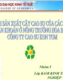 Đề tài tình hình sản xuất cao su của các nông hộ ở nông trường hòa bình, công ty cao su kontum 