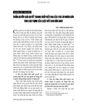 Báo cáo Thẩm quyền giải quyết tranh chấp đất đai của toà án nhân dân theo quy định của Luật đất đai năm 2003 