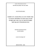 Luận văn Thạc sĩ Kế toán: Nghiên cứu ảnh hưởng của các yếu tố đến việc vận dụng thẻ điểm cân bằng tại các doanh nghiệp trên địa bàn tỉnh Bình Dương